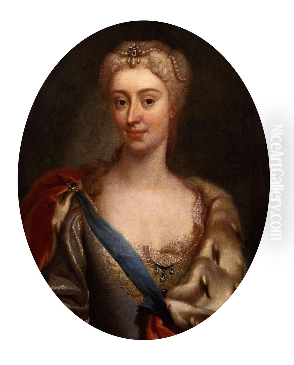 Maria Clementina Sobieska Oil Painting by Martin Van Meytens