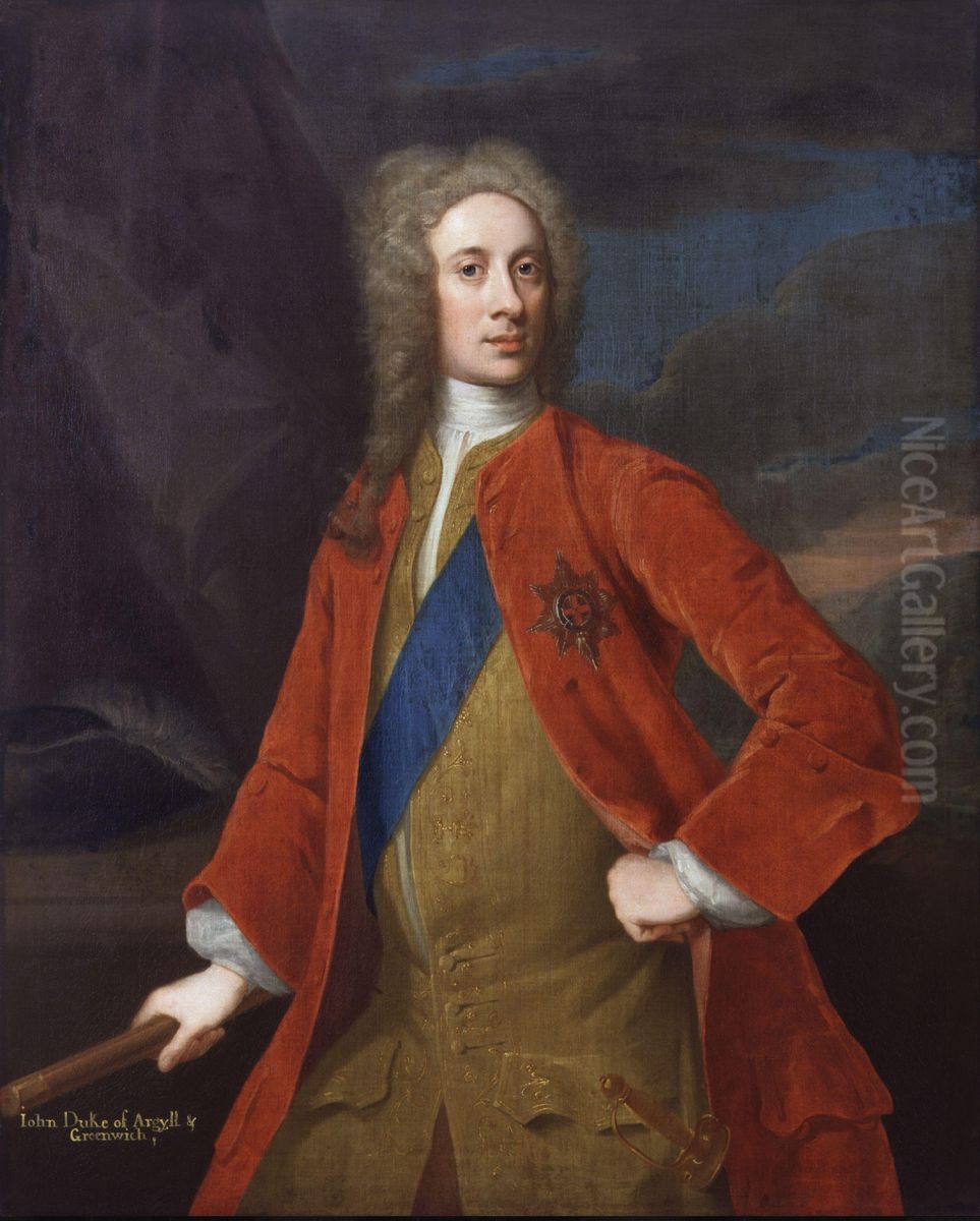Portrait of John Campbell, 2nd Duke of Argyll and Greenwich (1680-1743) Oil Painting by William Aikman
