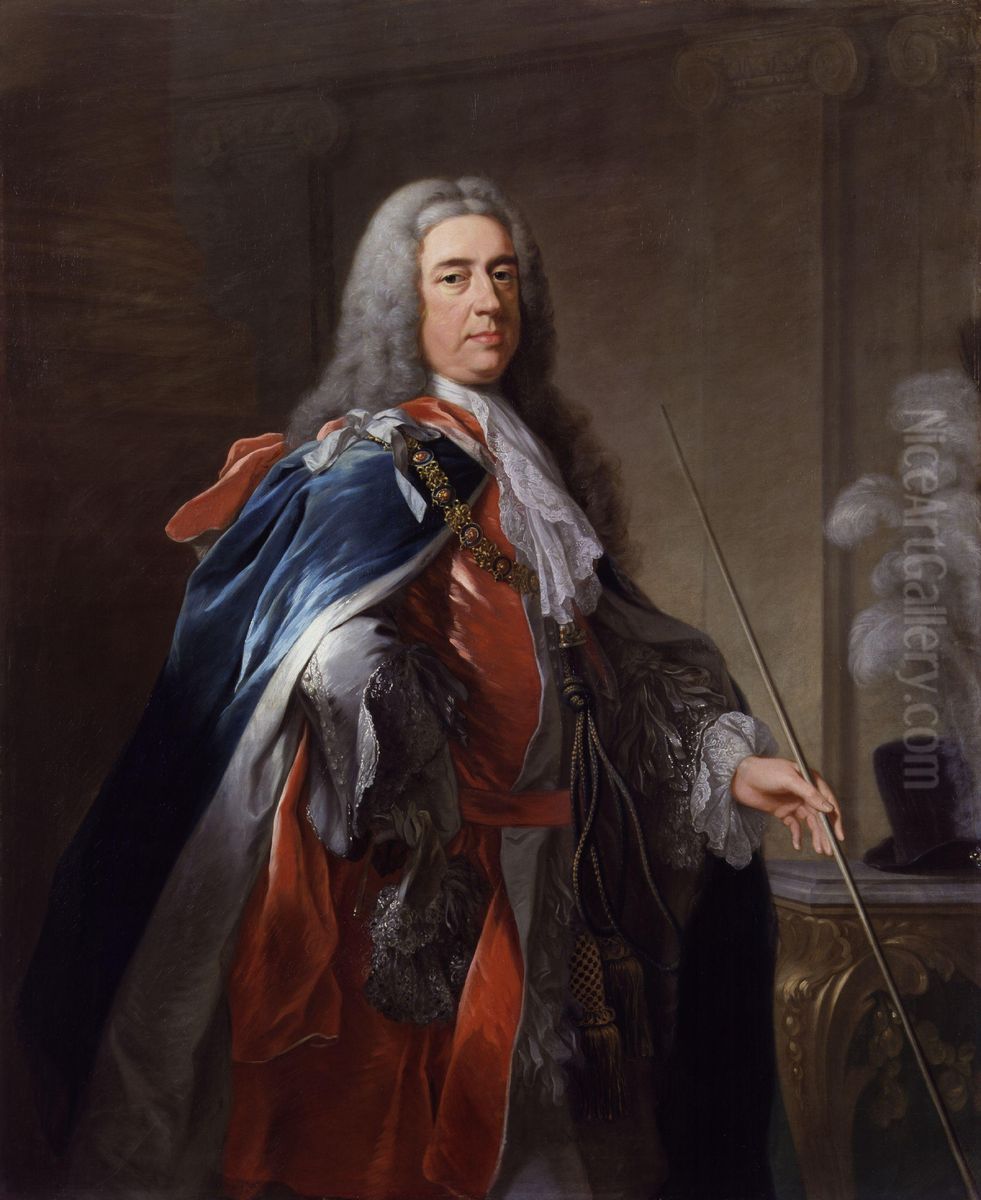 Portrait ofCharles FitzRoy, 2nd Duke of Grafton Oil Painting by William Hoare