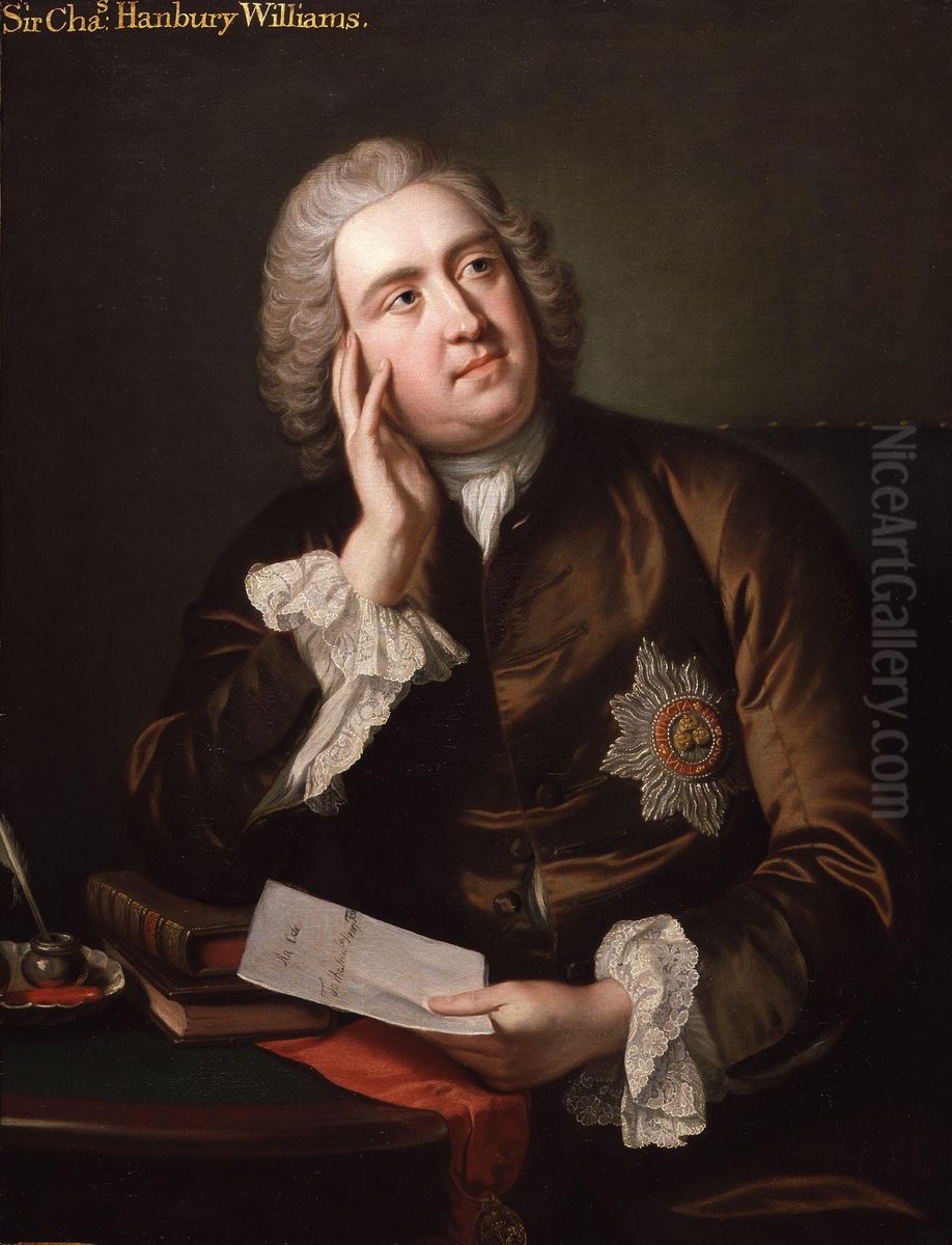 Sir Charles Hanbury Williams Oil Painting by Eccardt, John Giles