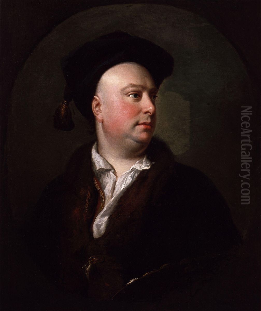 Portrait of Alexander van Aken (1701-1757) Oil Painting by Thomas Hudson