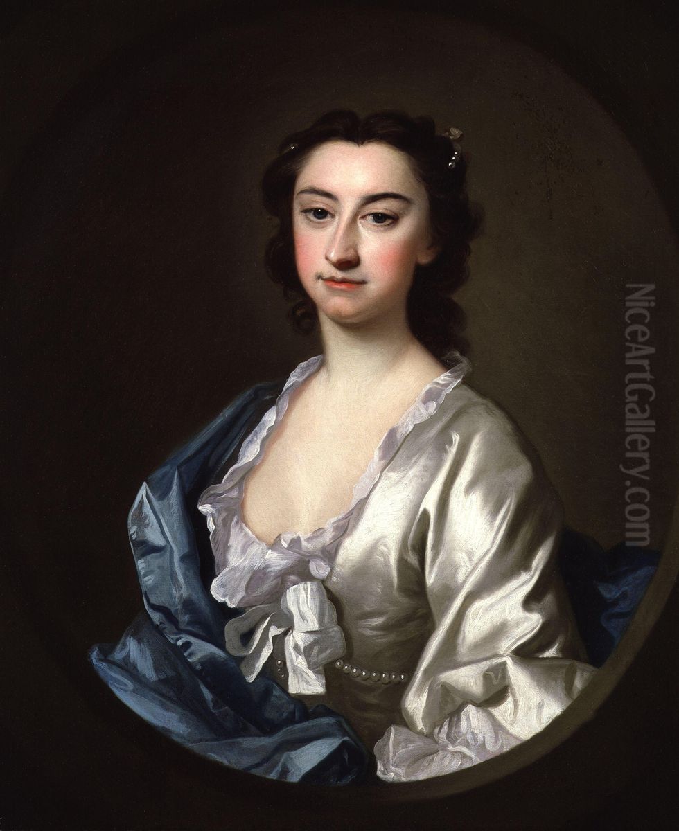Portrait of Susannah Maria Cibber (nee Arne) Oil Painting by Thomas Hudson