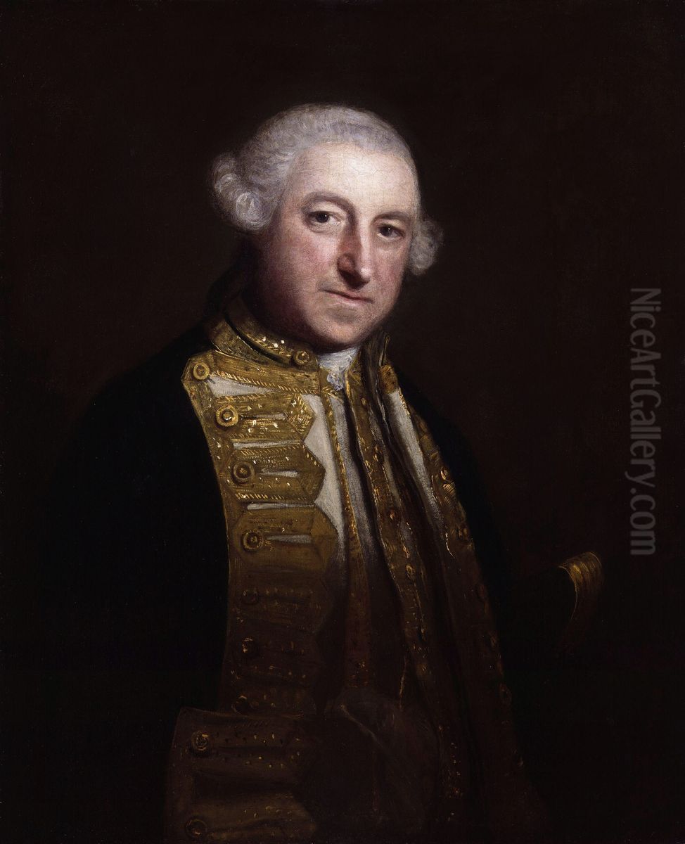 Portrait of Edward Boscawen (1711-1761) Oil Painting by Of Sir Joshua Reynolds