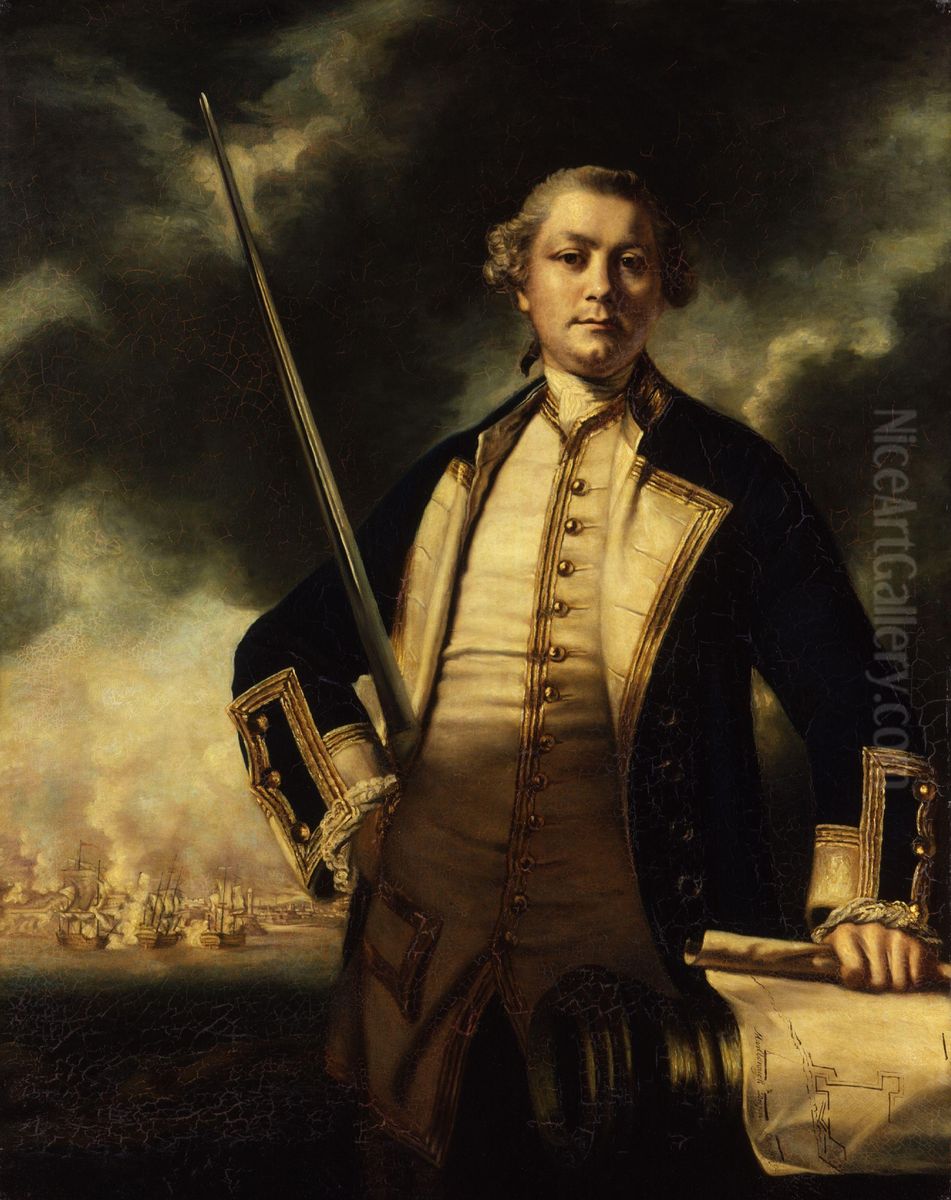 Augustus John Hervey, 3rd Earl of Bristol Oil Painting by Of Sir Joshua Reynolds