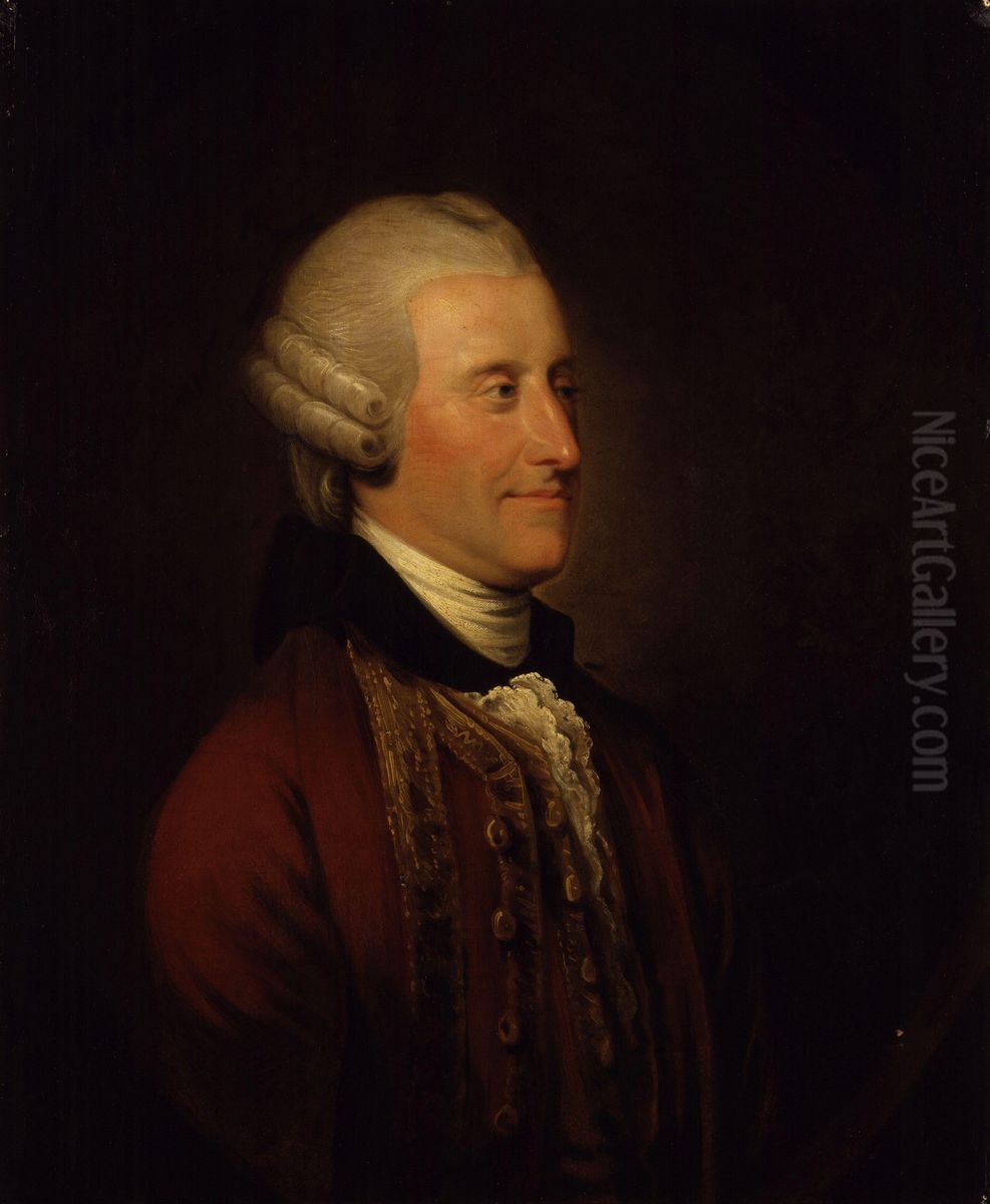 John Montagu, 4th Earl of Sandwich (copy after an original of c.1764) Oil Painting by Johann Zoffany