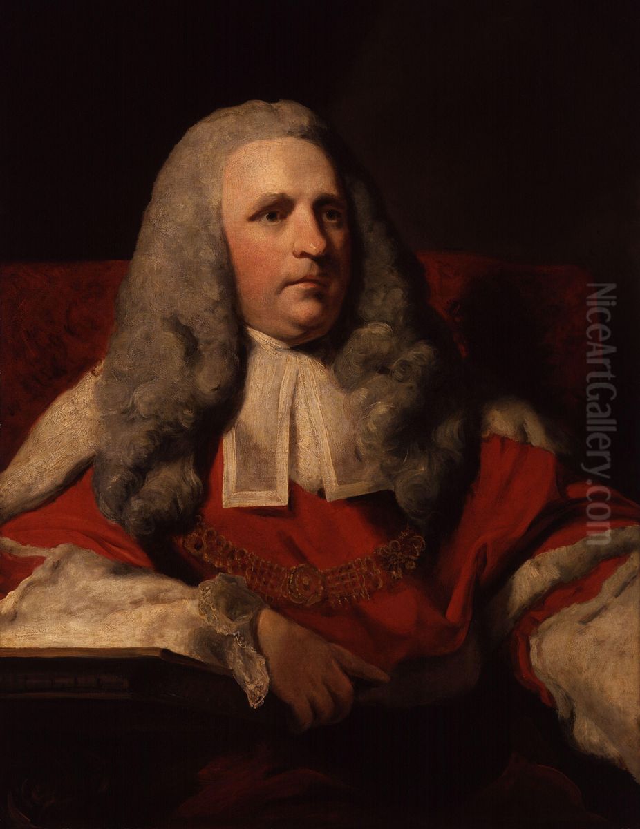 Charles Pratt, 1st Earl Camden Oil Painting by Of Sir Joshua Reynolds