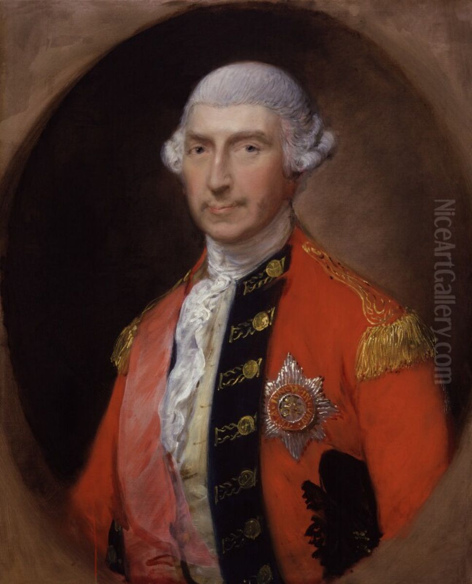 Portrait of Jeffery Amherst, 1st Baron Amherst (1717-1797), Field Marshal Oil Painting by Thomas Gainsborough