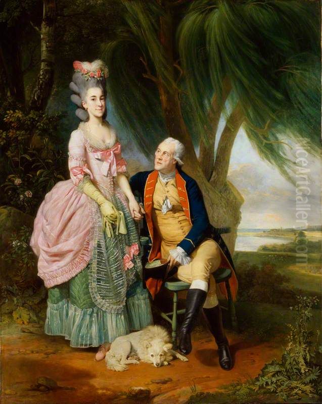 Mary Wilkes; John Wilkes Oil Painting by Johann Zoffany