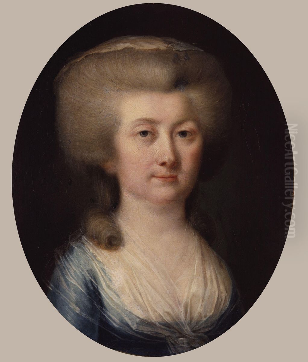 Unknown woman, formerly known as Louisa, Countess of Albany Oil Painting by Hugh Douglas Hamilton