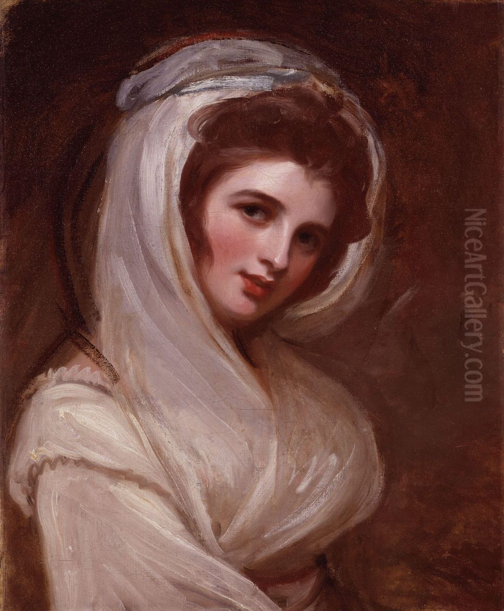 Emma, Lady Hamilton Oil Painting by George Romney