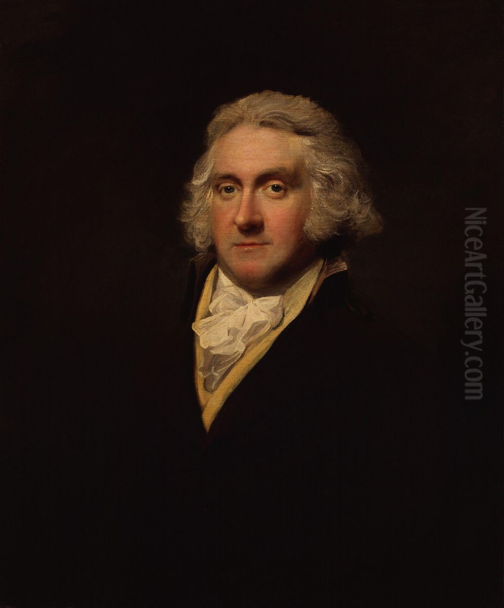 Portrait of Edmund Lodge (1756-1839) Oil Painting by Lemuel-Francis Abbott