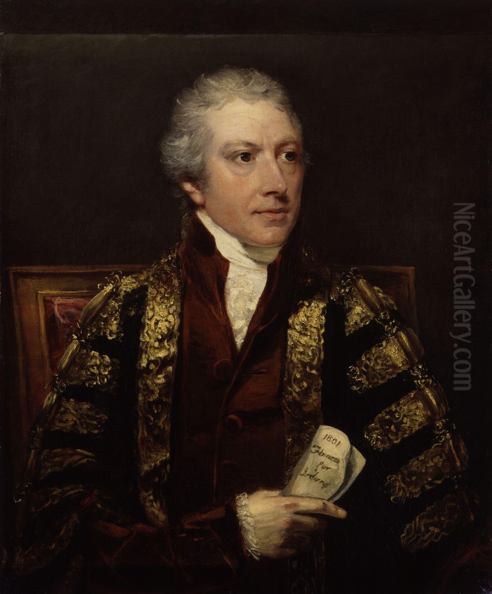 Charles Abbot, 1st Baron Colchester Oil Painting by John Hoppner