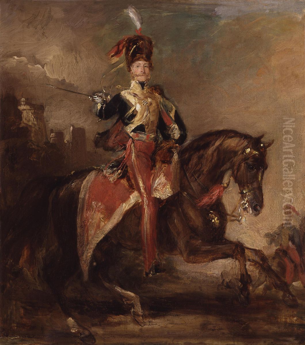Equestrian portrait ofJames Brudenell, 7th Earl of Cardigan(1797-1868) Oil Painting by Francis Grant