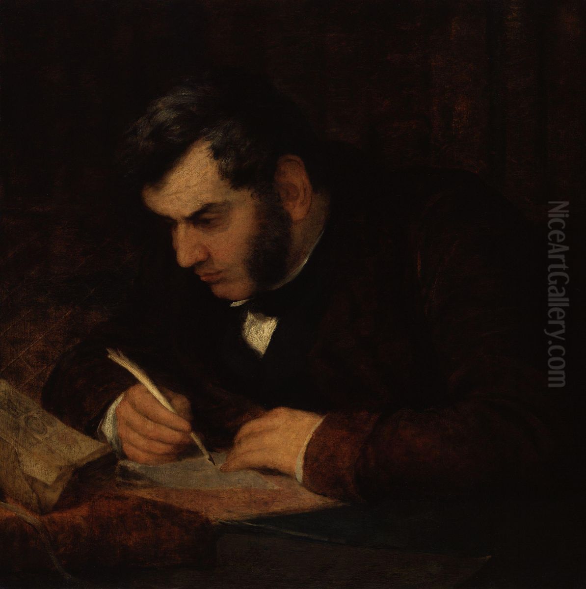 Sir Anthony Panizzi Oil Painting by George Frederic Watts