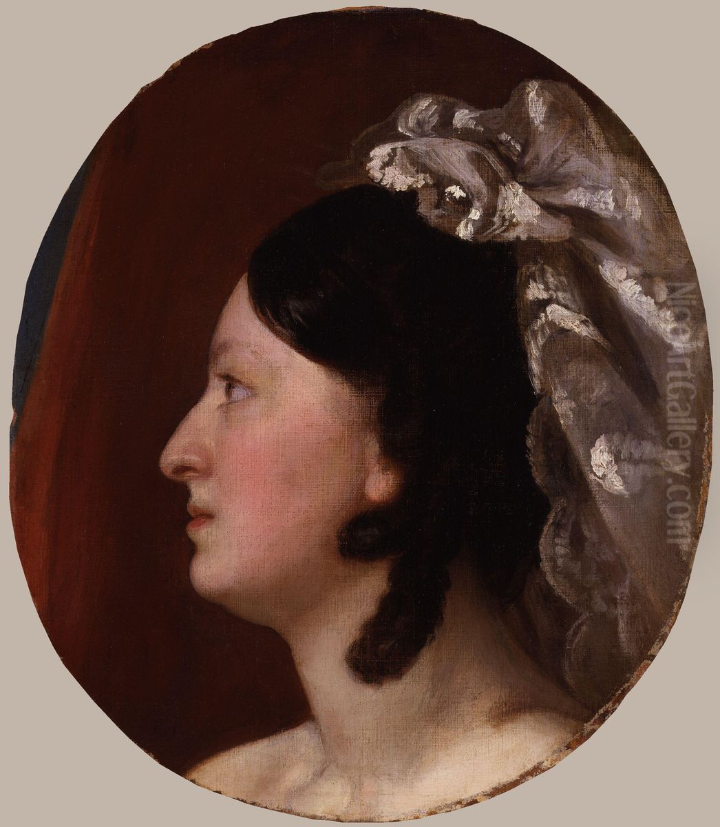 Fanny Kemble Oil Painting by Peter F. Rothermel