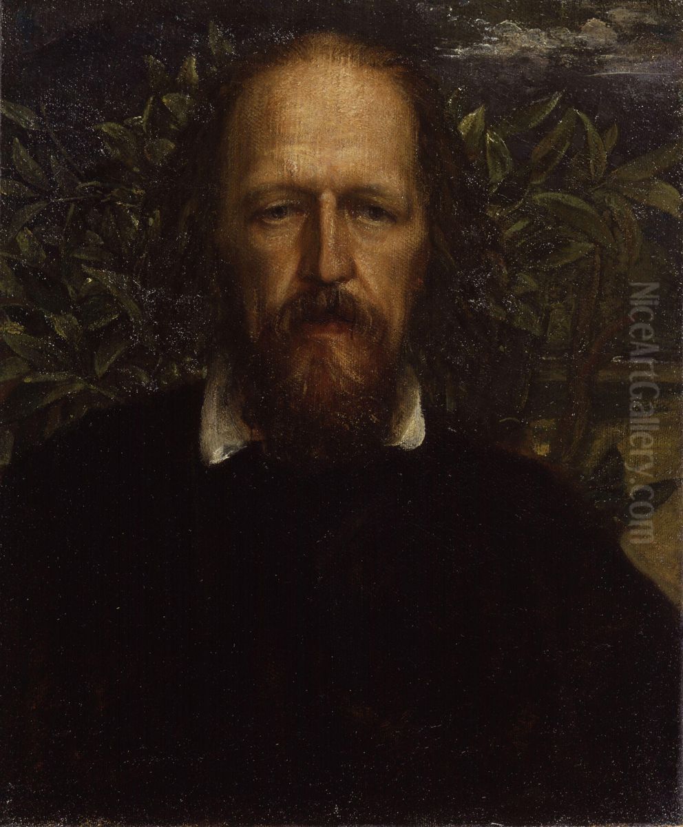 Alfred Tennyson, 1st Baron Tennyson Oil Painting by George Frederic Watts