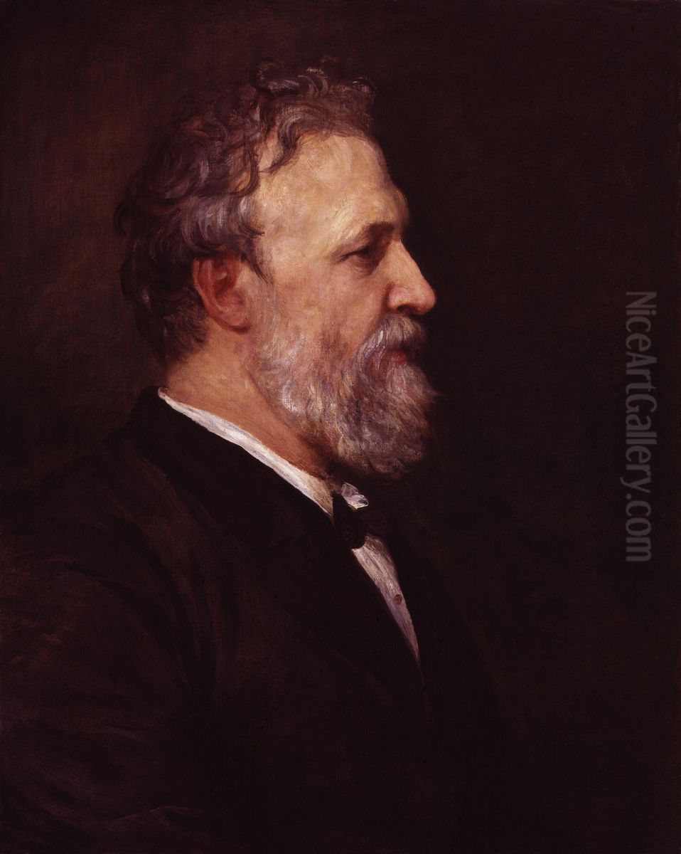 Robert Browning Oil Painting by George Frederic Watts