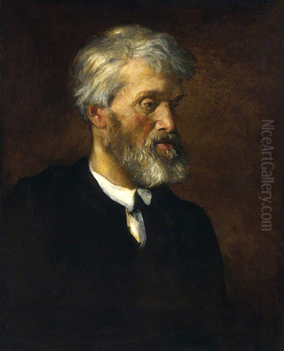 Portrait of Thomas Carlyle (1795-1881) Oil Painting by George Frederic Watts