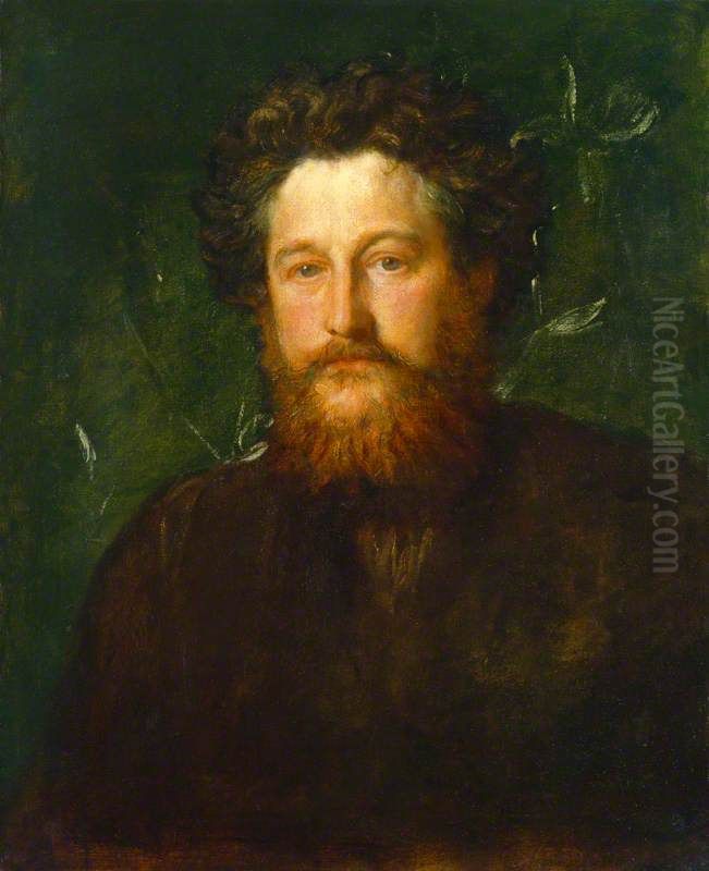 William Morris Oil Painting by George Frederic Watts