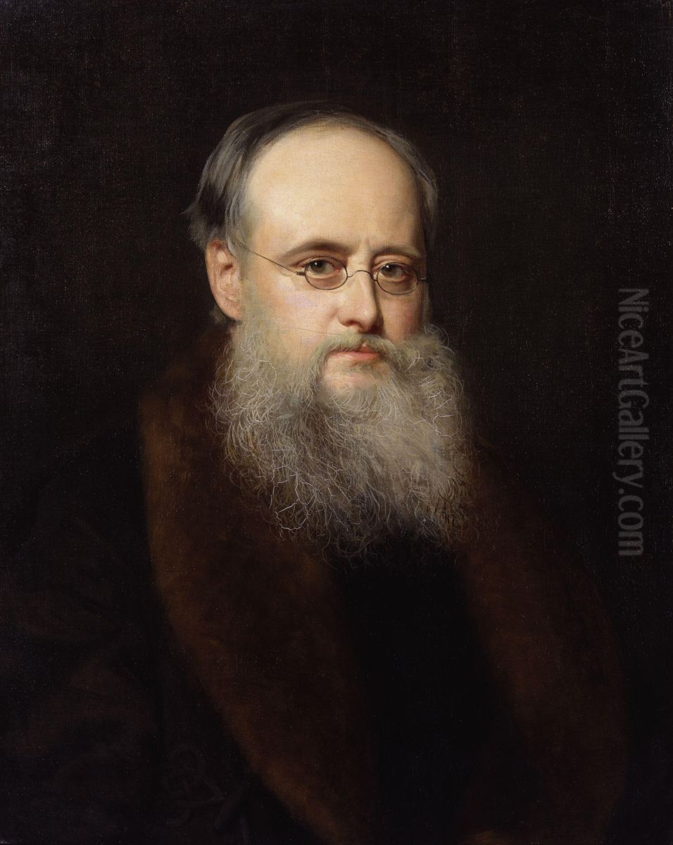 Wilkie Collins Oil Painting by Rudolf Lehmann