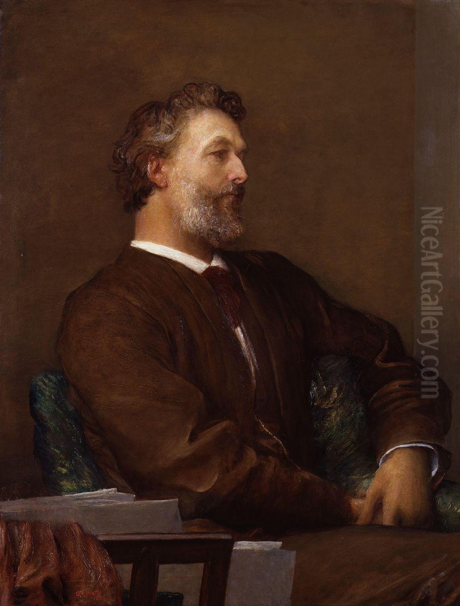 Frederic Leighton, Baron Leighton Oil Painting by George Frederic Watts