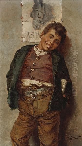 The Stable Boy Oil Painting by Cipriano Cei