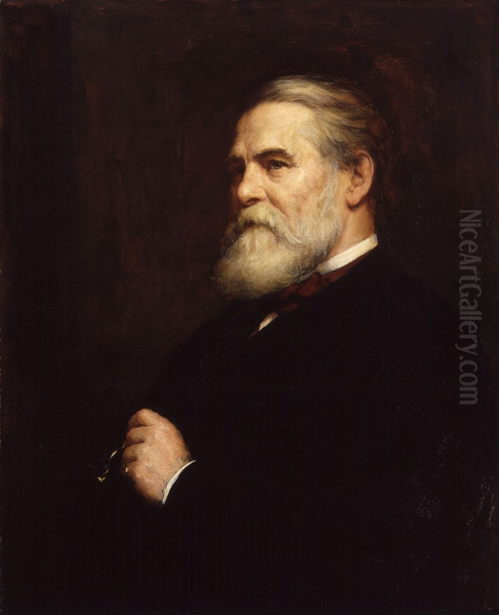 John Loughborough Pearson Oil Painting by Walter William Ouless