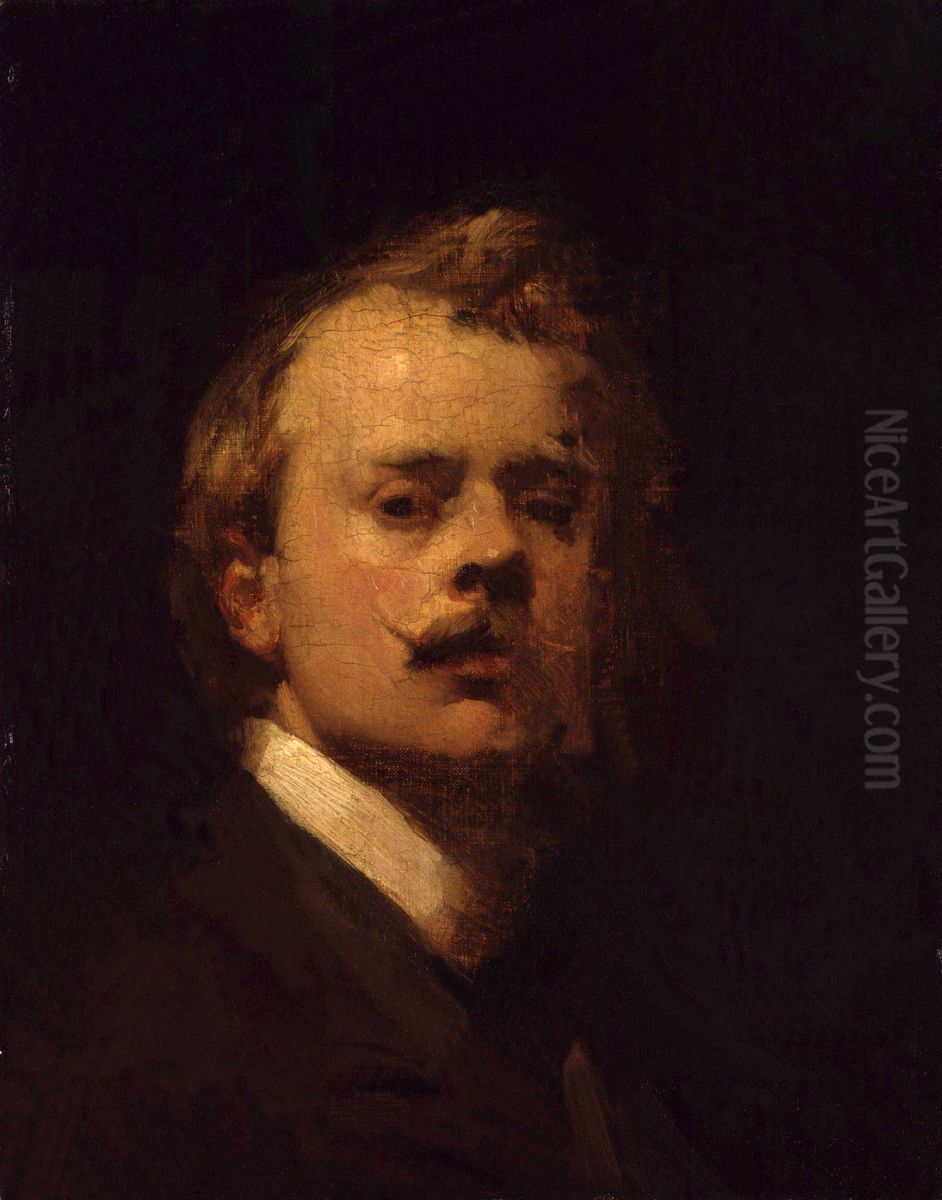 Self-portrait Oil Painting by George W. Lambert