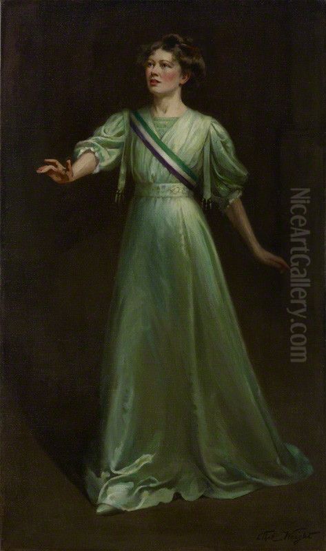 Dame Christabel Pankhurst Oil Painting by Ethel Wright