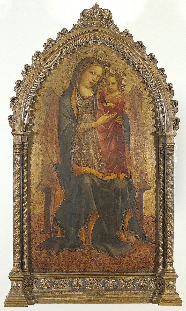 Madonna met kind Oil Painting by Lorenzo Monaco