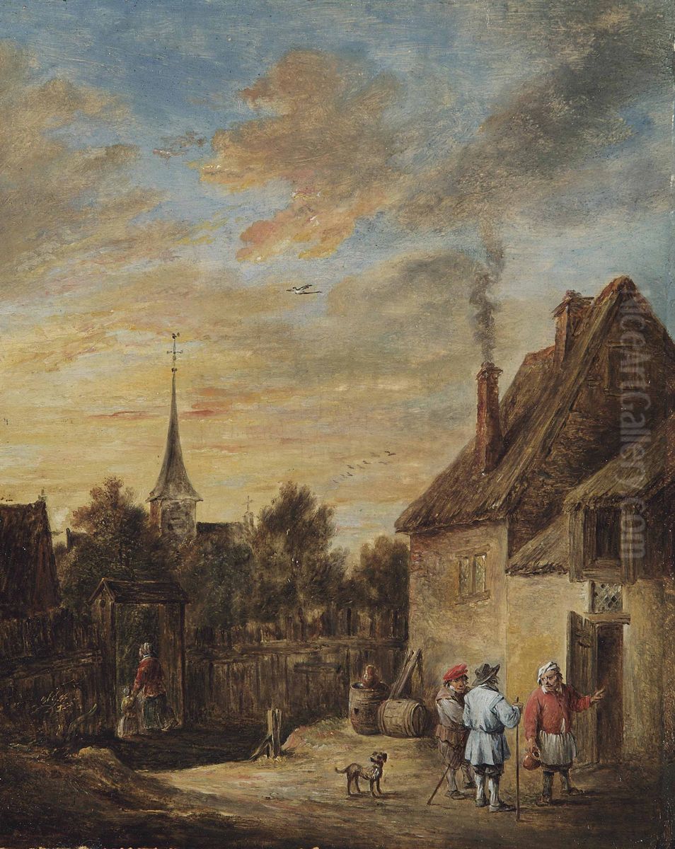 Dorfszene Oil Painting by David Teniers the Younger