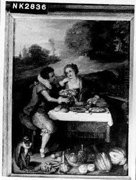 couple in landscape Oil Painting by Frans Francken the Younger