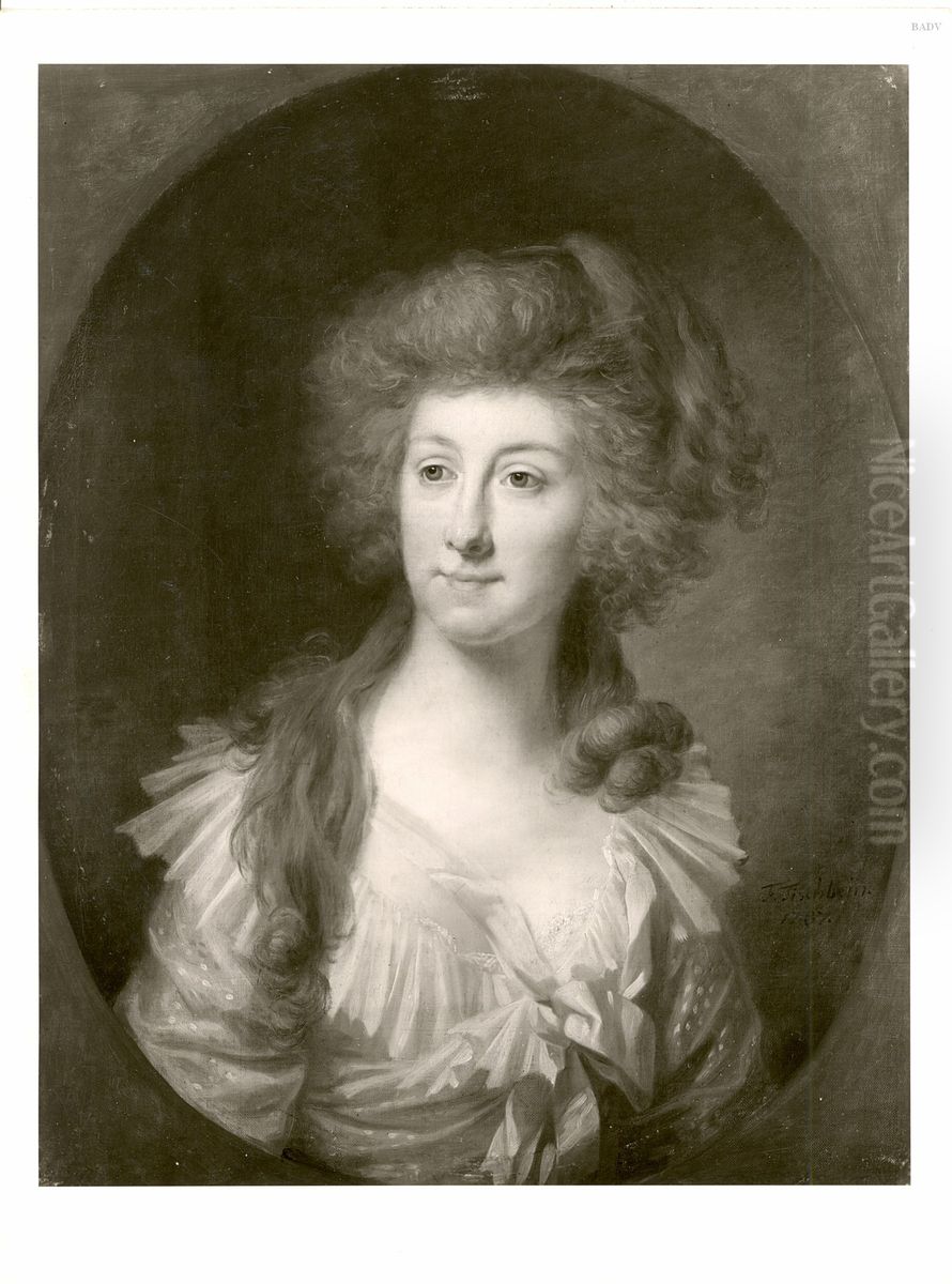 Portret van een vrouw Oil Painting by Johann Friedrich August Tischbein