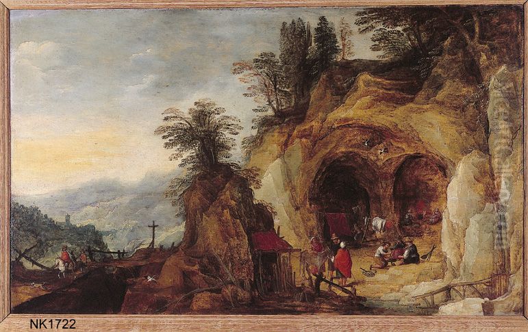 mountain landscape Oil Painting by Joos de Momper the Younger