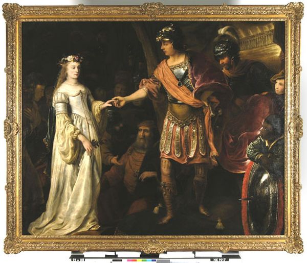 Alexander and Roxane Oil Painting by Ferdinand Bol
