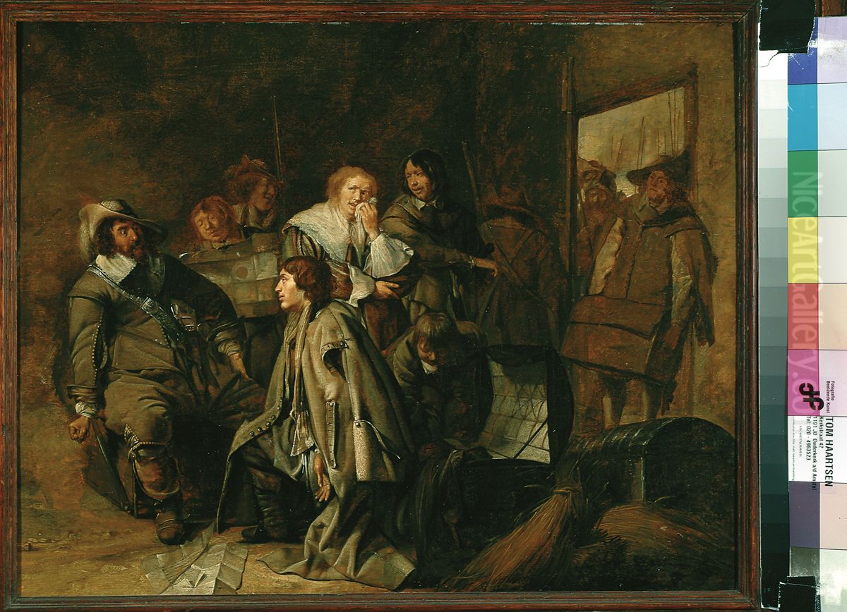 Soldaten, een huis plunderend Oil Painting by Pieter Codde