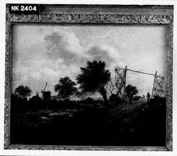 landscape with mill Oil Painting by Nicolaes Molenaer