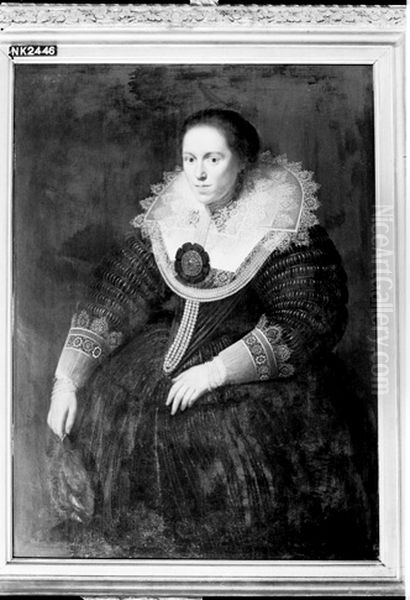 Portret van Emerentia van Ravenswaay Oil Painting by Paulus Moreelse