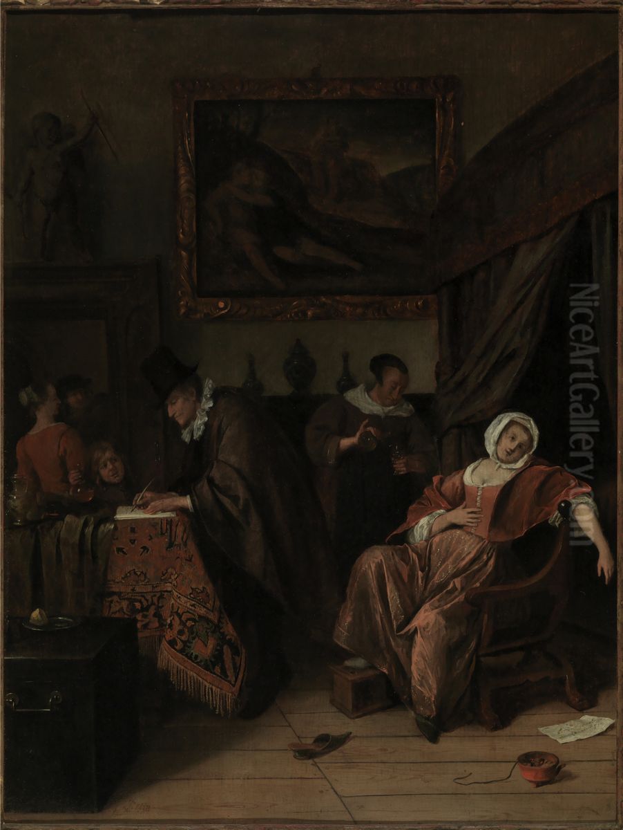 The Doctor's Visit Oil Painting by Jan Steen