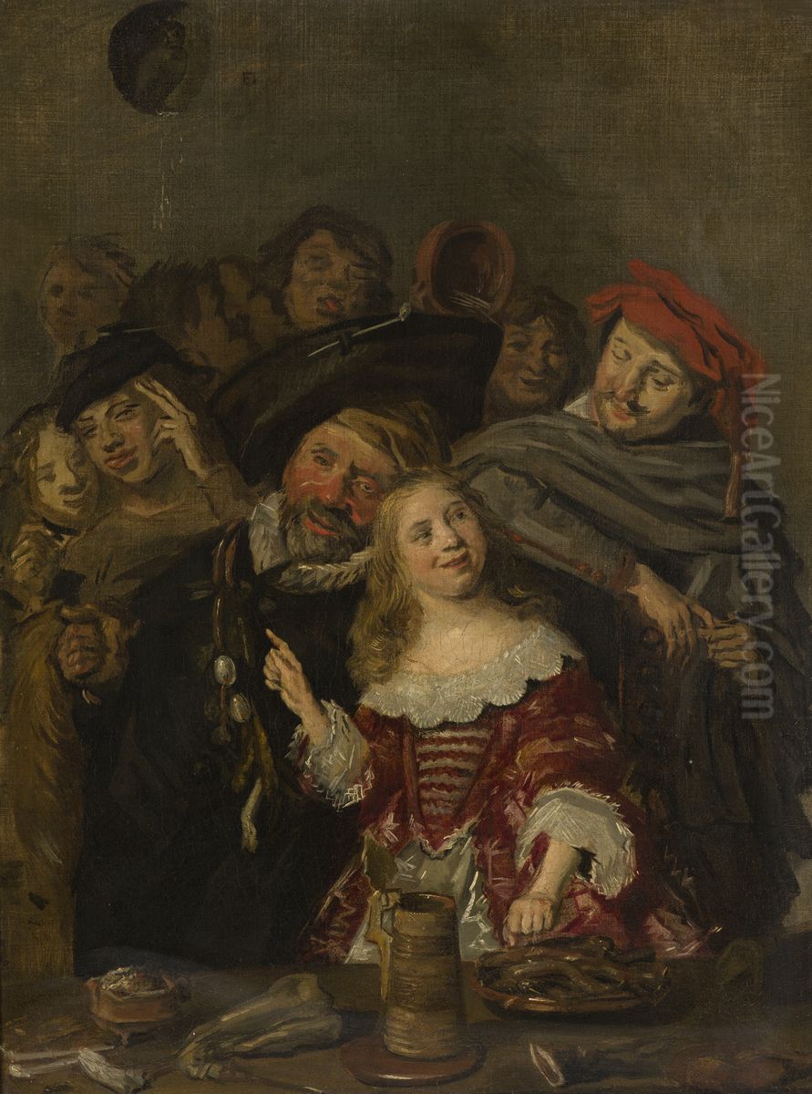 Shrovetide Revellers Oil Painting by Frans Hals