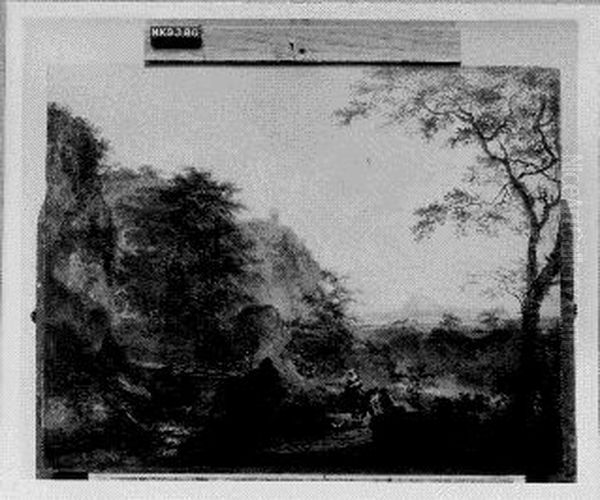 Italianate Landscape Oil Painting by Willem de Heusch