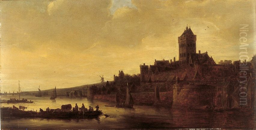 View of the Valkhof in Nijmegen Oil Painting by Jan van Goyen
