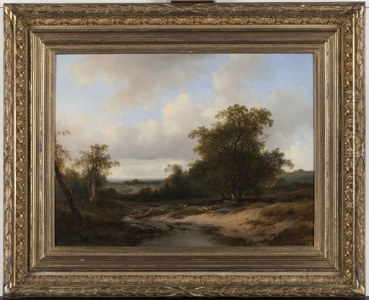 Landschap Oil Painting by Johannes Warnardus Bilders