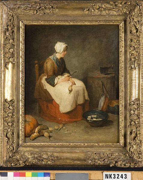 Meisje in keuken Oil Painting by Jean-Baptiste-Simeon Chardin
