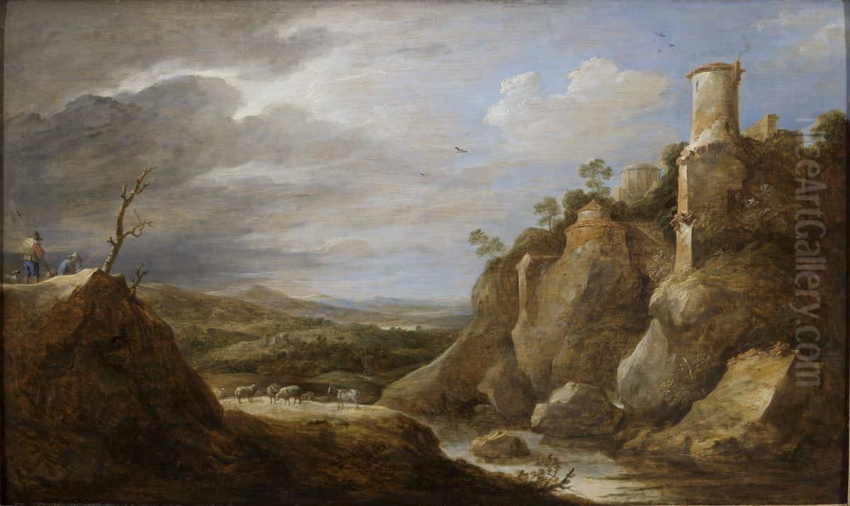 mountain landscape Oil Painting by David Teniers the Younger