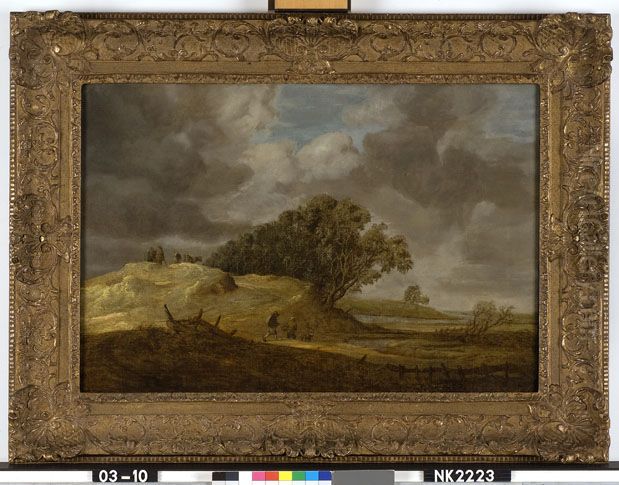 Duinlandschap met figuren Oil Painting by Pieter De Molijn