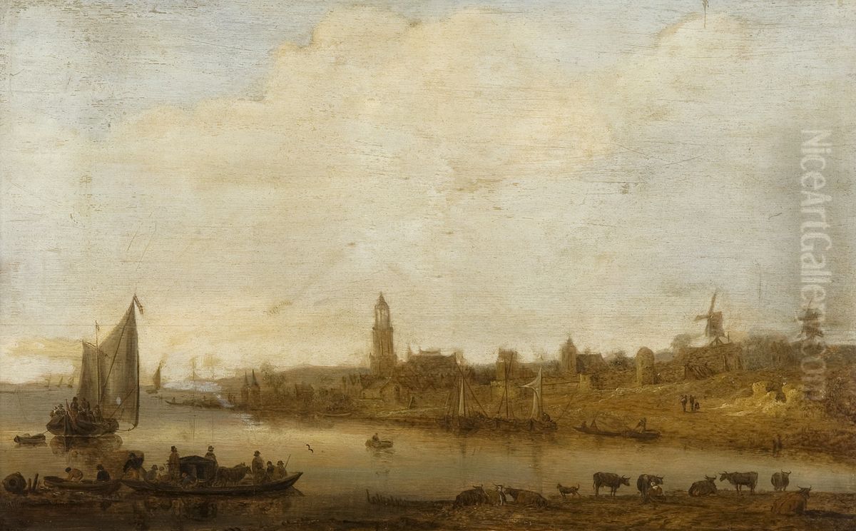 landscape with sea Oil Painting by Jan van Goyen