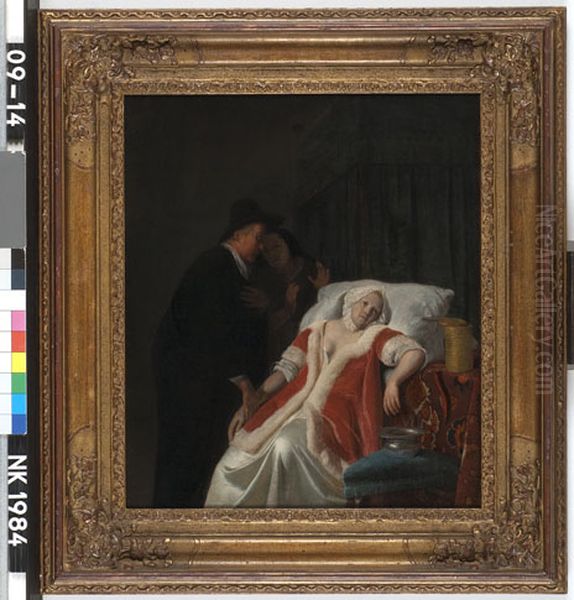 De doktersvisite Oil Painting by Jacob Ochtervelt