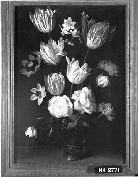 Stilleven met bloemen Oil Painting by Jacob van Hulsdonck