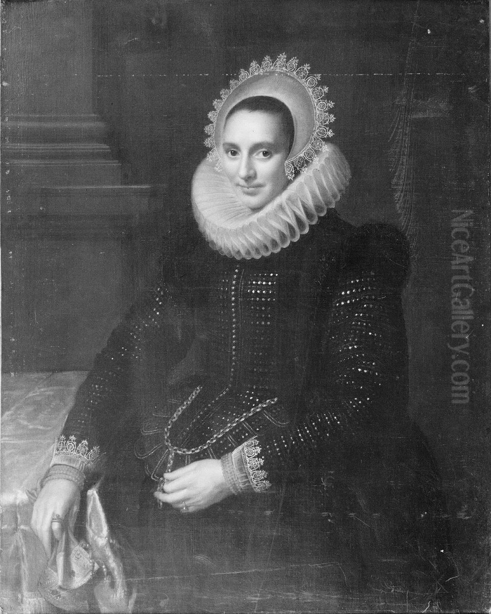 A Portrait of a Woman Oil Painting by Paulus Moreelse